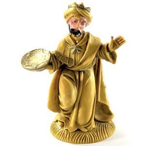Fontanini Nativity Replacement King Figure Kneeling w/ Offering Italy 3”